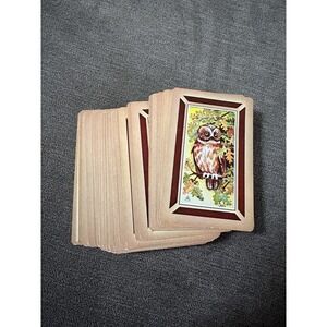 Vintage Owls Playing Cards MCM Colorful w Jokers B&B Hippie Barn Owl